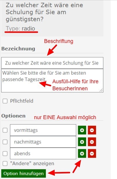 Feldeigenschaften