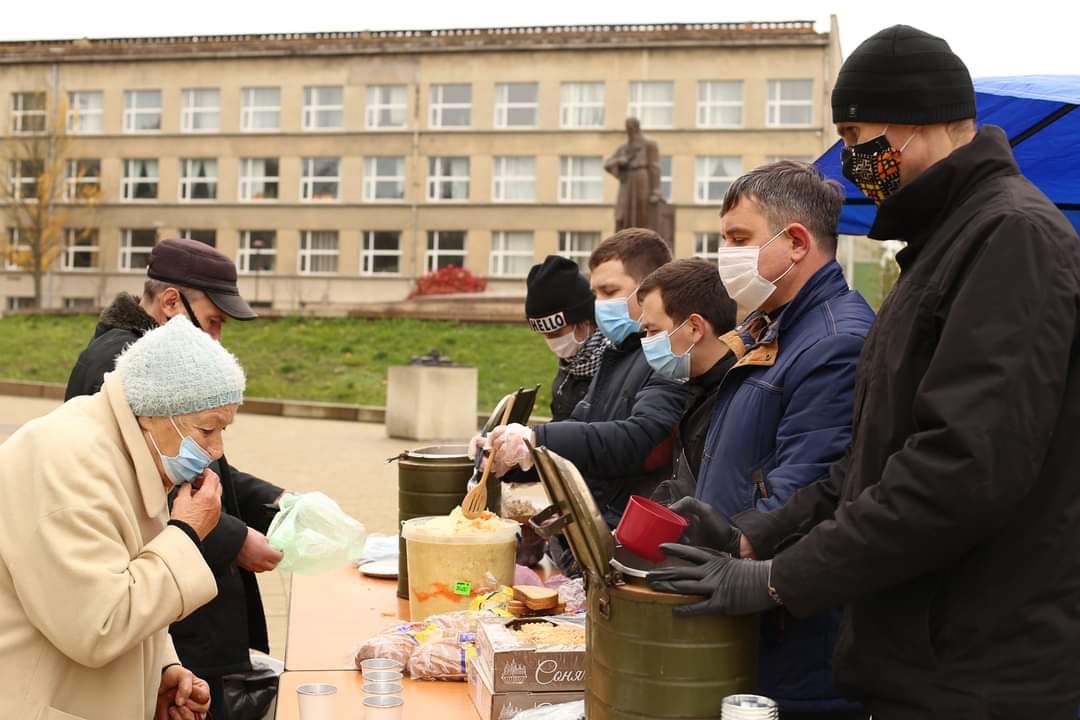 Hilfe der Caritas in der Ukraine.
