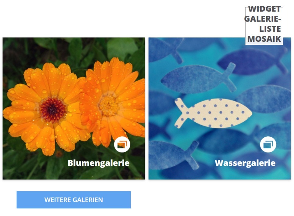 Screenshot Galerie-Liste Mosaik