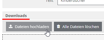 Datei hochladen - Widget