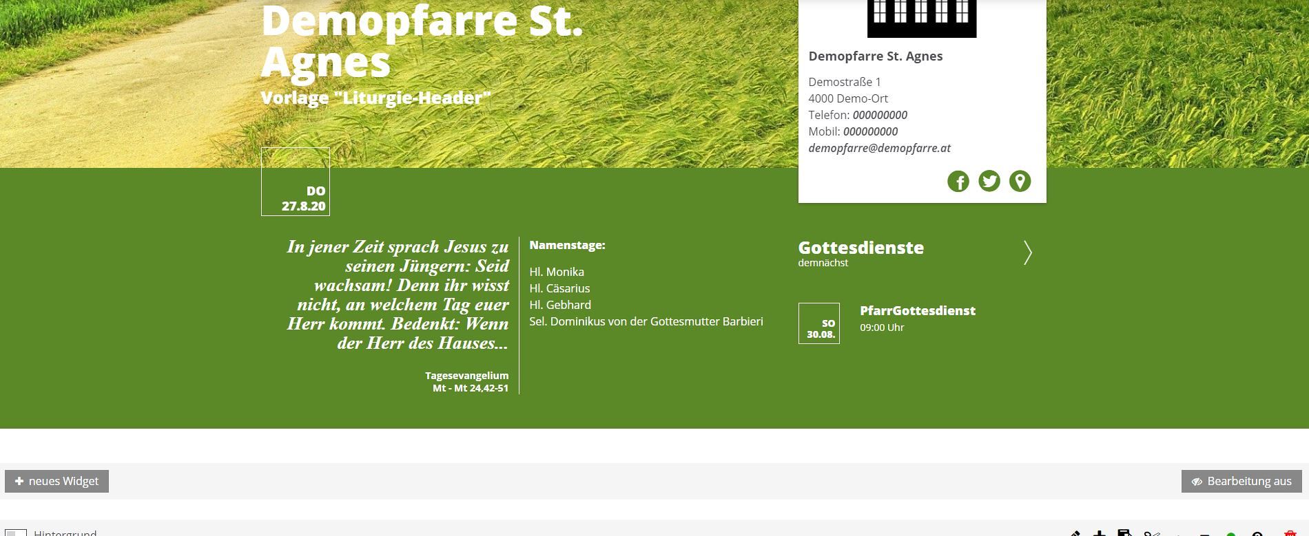 Vorlage Liturgie-Header