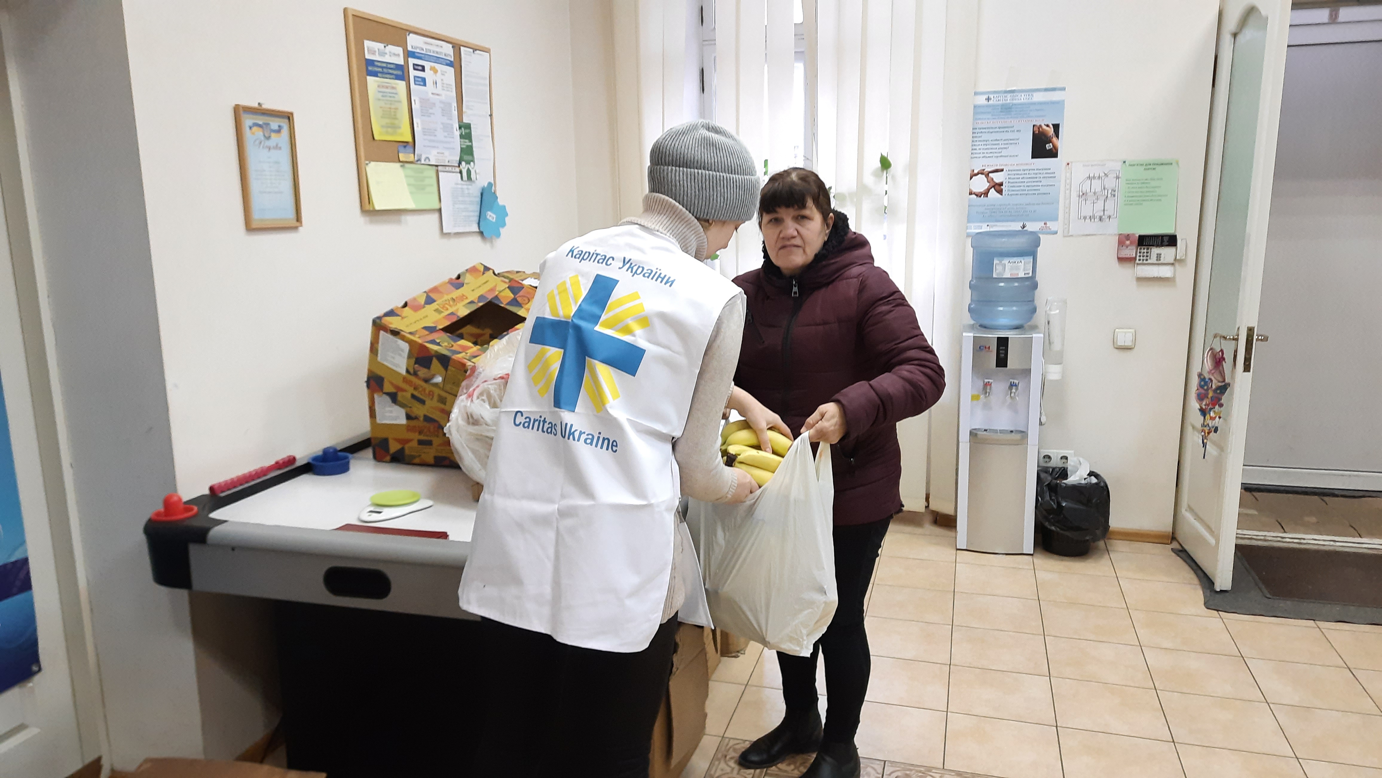 Hilfe der Caritas in der Ukraine.