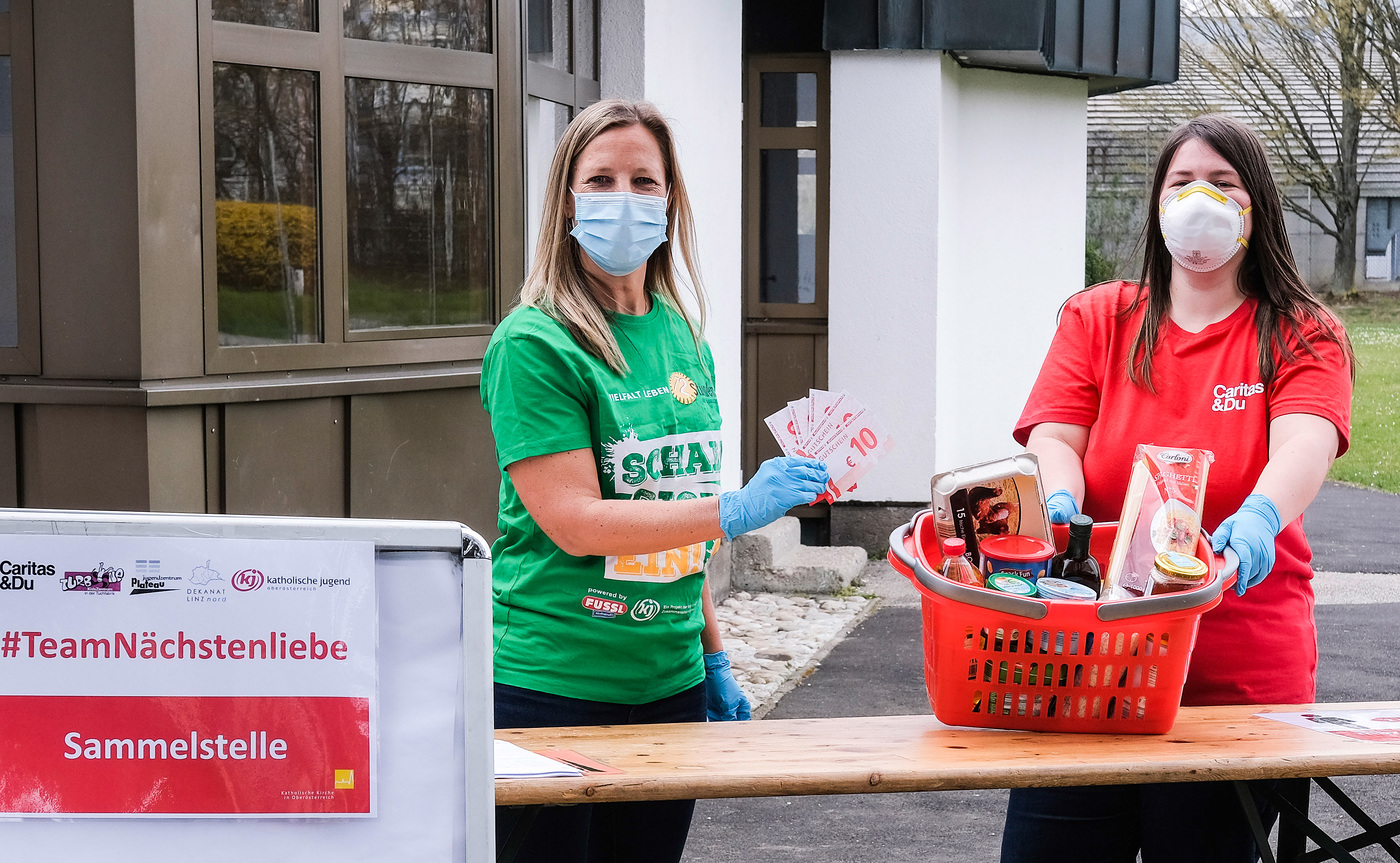 Soforthilfe in Zeiten von Corona: Michaela Haunold, ihr Caritas-Team und die Katholische Jugend krempeln die Ärmel hoch. / hanvf.com Soforthilfe in Zeiten von Corona: Michaela Haunold, ihr Caritas-Team und die Katholische Jugend krempeln die Ärmel hoch.