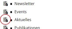 Verlinkung Section Suche Aktuelles