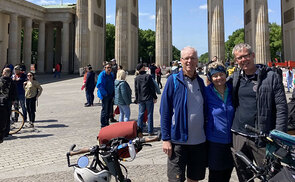 Andreas Paul radelt unter dem Titel 'Radfahren für den Frieden' von Linz nach Hamburg und zurück.